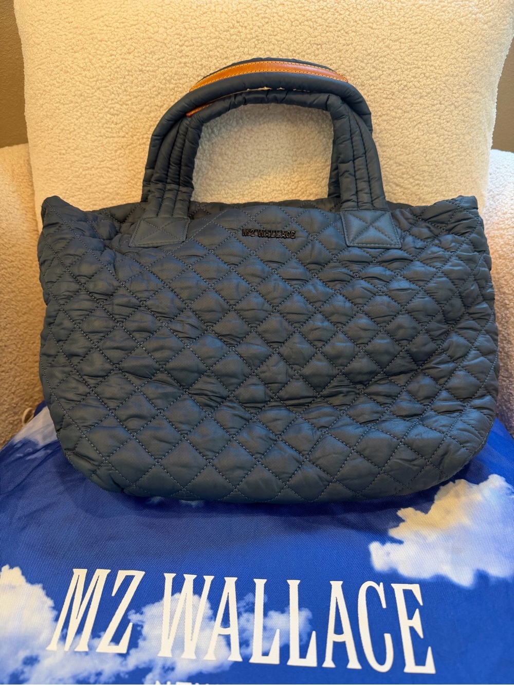 MZ Wallace Small Metro Tote Deluxe Dark Teal with black hardware